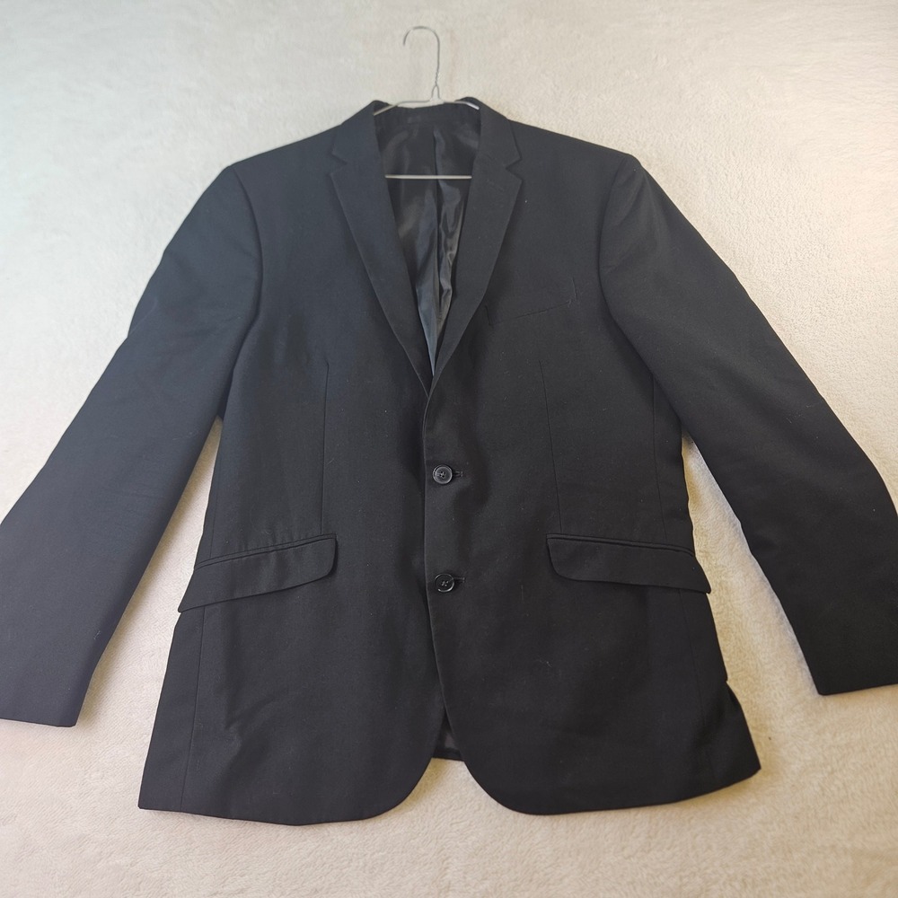 Kenneth Cole Reaction Mens 42R Black 2 Button Blazer Sport Coat LL250 KC506